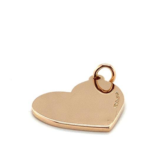 Authentic Tiffany & Co 18K Gold Flat Heart Shape … - image 3