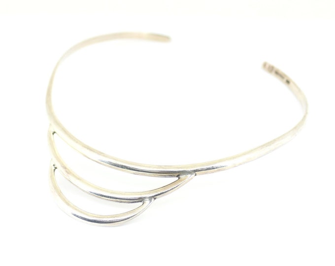 Vintage Mexico Taxco Beautiful Collar Choker Necklace 925 Sterling Silver NC 369