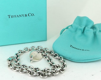 Authentic Tiffany & Co Please Return To Tiffany  Link Design Necklace 925 Sterling NC 2118