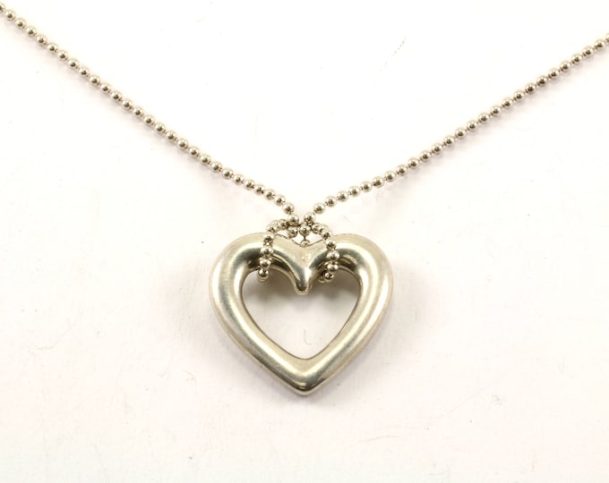 Vintage Heart Design Necklace 925 Sterling Silver NC 1316