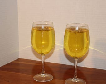 Wine glass gel candles set of 2