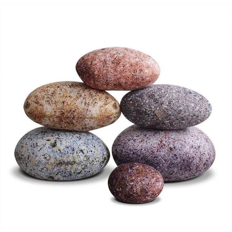 Large Stuffed Rocks Stone Pillows Home Decoration Pebble Etsy