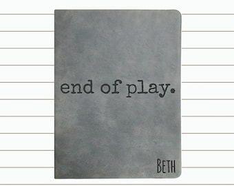 Personalized End of Play Journal (small gray), Playwright Journal, Theatre Journal, Graduation, Cast Gift