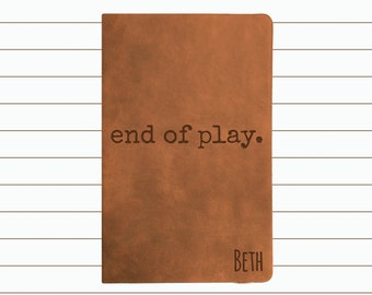 Personalized End of Play Journal (large brown), Playwright Journal, Theatre Journal, Graduation, Cast Gift