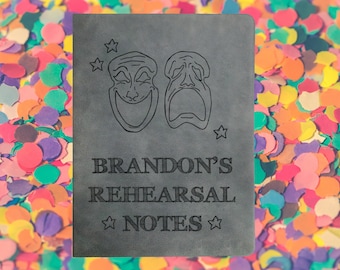 Customized Rehearsal Notes Journal (small gray), Stage Manager Journal, Actor Journal, Director Journal, Theatre Journal