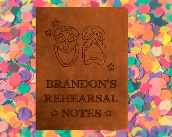Customized Rehearsal Notes Journal (small brown), Stage Manager Journal, Actor Journal, Director Journal, Theatre Journal