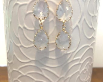 Crystal Chandelier Earrings: Gold Plated Gatsby Dangle Earrings