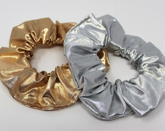 Metallic Hair Scrunchies,Holiday Hair Scrunchies,Christmas Gift.