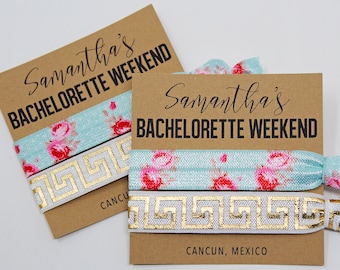 Bachelorette Weekend Hair Ties, Bachelorette Favors, Elastic Wrist Bands/Bracelets, Bachelorette Party Favors, Party Favors