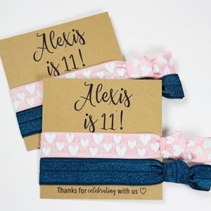 Birthday Hair Ties, Elastic Hair Ties, Elastic Wrist Bands/Bracelets, Party Favors, Birthday Party Favors, Hair Tie Favors
