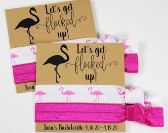 Let's Get Flocked Up Hair Ties, Bachelorette Favors, Elastic Wrist Bands/Bracelets, Bachelorette Party Favors, Party Favors