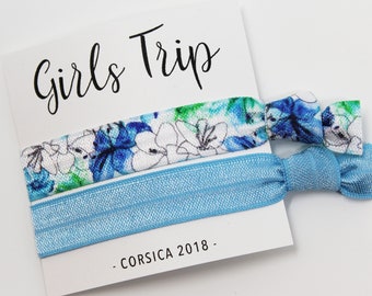 Girls Trip Hair Ties, Bachelorette Favors, Elastic Wrist Bands/Bracelets, Bachelorette Party Favors, Beach Party Favors