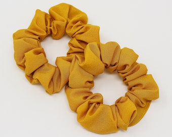 Mustard Hair Scrunchie, Hair Scrunchy, Hair Tie, Gentle Hair Elastic, Top Knot, Hair Accessories, Favors, Scrunchie Gift, Handmade