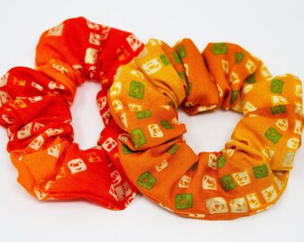 Jaipuri Print Hair Scrunchie, Scrunchy, Top Knot, Hair Tie, Gentle Hair Elastic, Hair Accessories, Gift, Handmade, One Hair Scrunchie