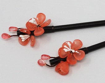 Hair Stick,Hair Fork,Minimalist Hair Pins,Flower Bun Holder Extra Long Hair Charm.
