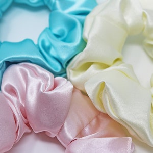 Spring Satin Hair Scrunchies, Hair Ties, Gentle Hair Elastics, Hair ...