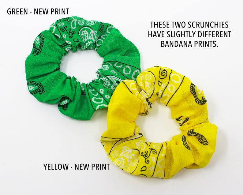 Bandana Print Hair Scrunchies Hair Scrunchy Bandana Hair Etsy