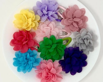 Mini hair clip,fabric flower,cute baby hair clip,flower hair clip for baby girls,baby shower gift,handmade