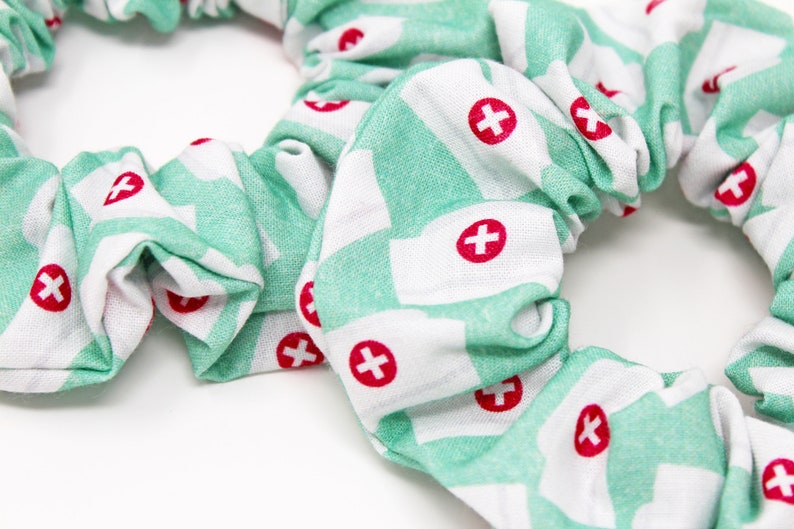 Doctor Hair Scrunchie, Nurse, First Responder, Hospital, Medical Student, Scrunchy, Hair Ties, Hair Accessories, Favors, Gift, ONE Scrunchie image 2