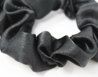 SALE? Elegant Black Satin Hair Tie Amazon.com : Scrunchies Black Satin Silk Hair Ties - Women  main image 3