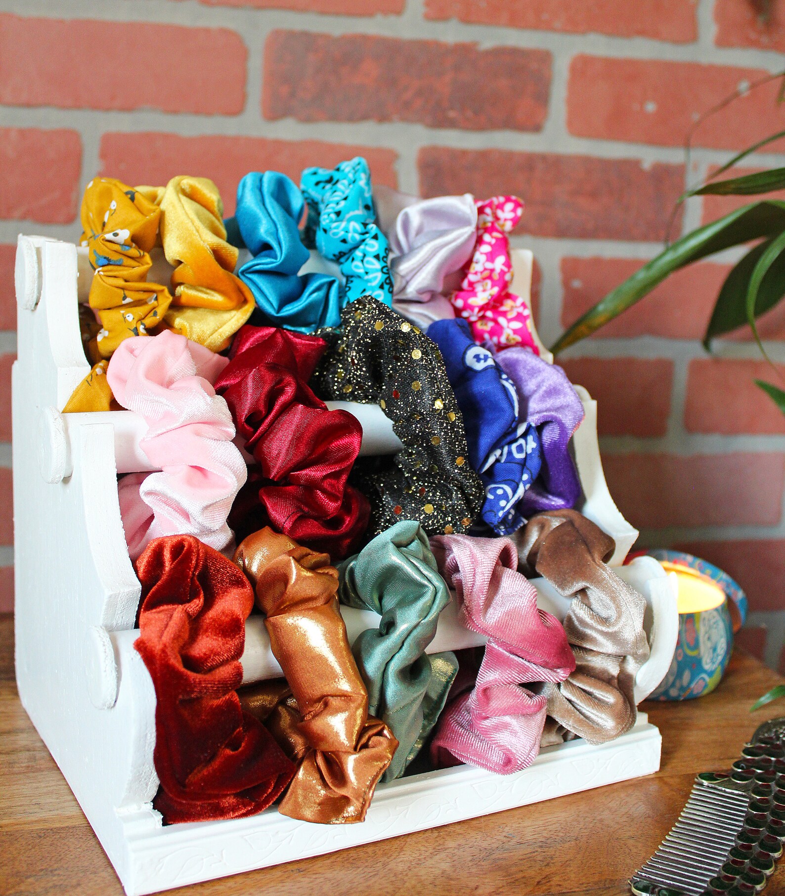Wooden Scrunchie Holder Scrunchie Organizer Scrunchy Etsy