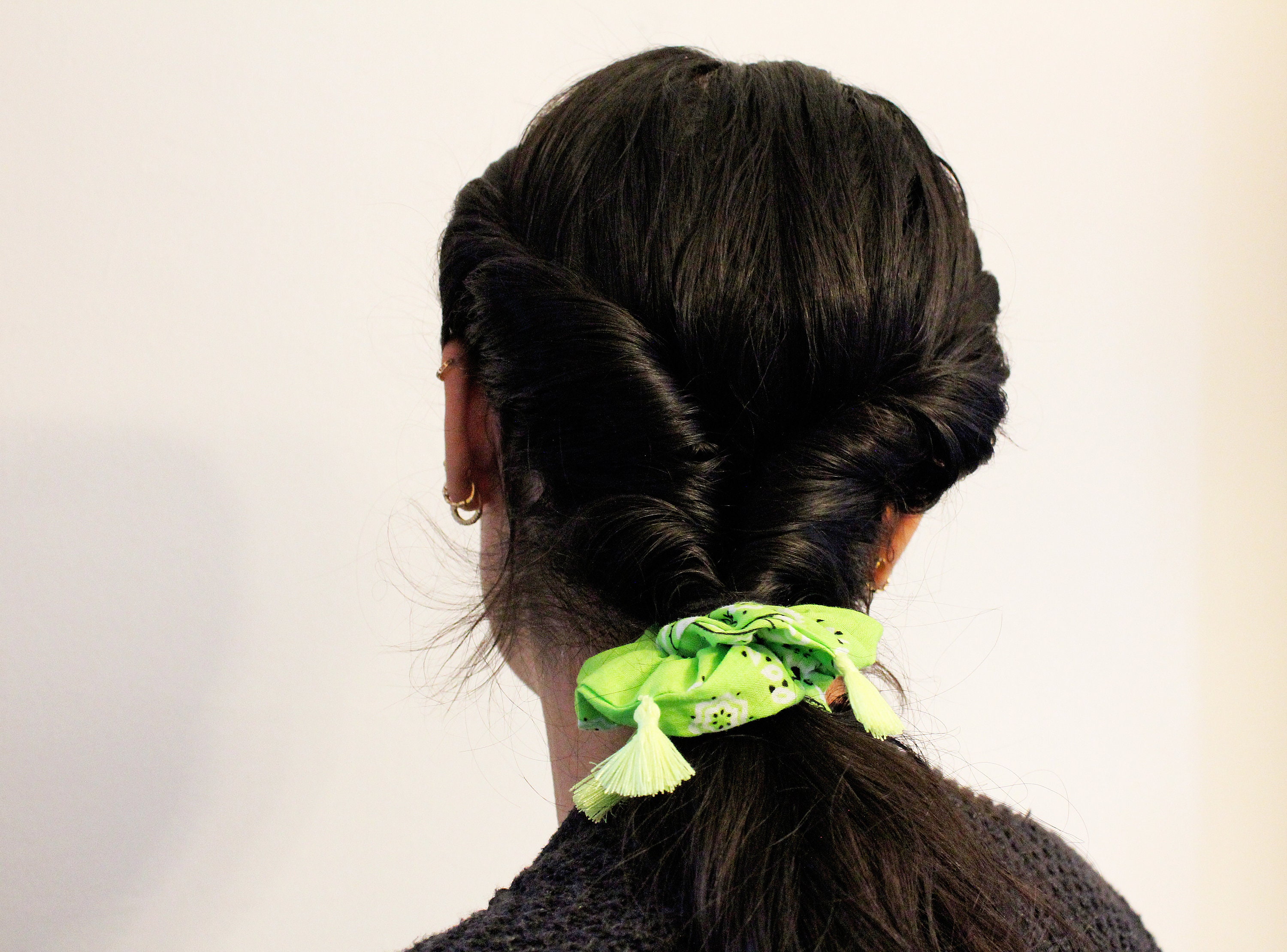 Bandana Print Hair Scrunchies with Tassels Bandana Hair Ties Etsy