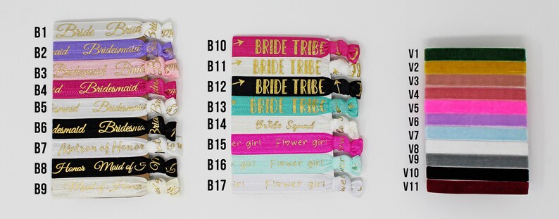 Bridesmaid Proposal Gift, Hair Ties, Elastic Hair Ties, Elastic Wrist Bands/Bracelets, Party Favors, Wedding Favors, Hair Tie Favors image 6