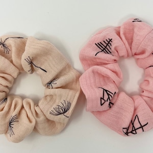 Cotton hair scrunchie,hair tie,gentle hair elastic,baby cotton hair accessories,handmade favors or gift,scrunchie for kids,(age 5+)