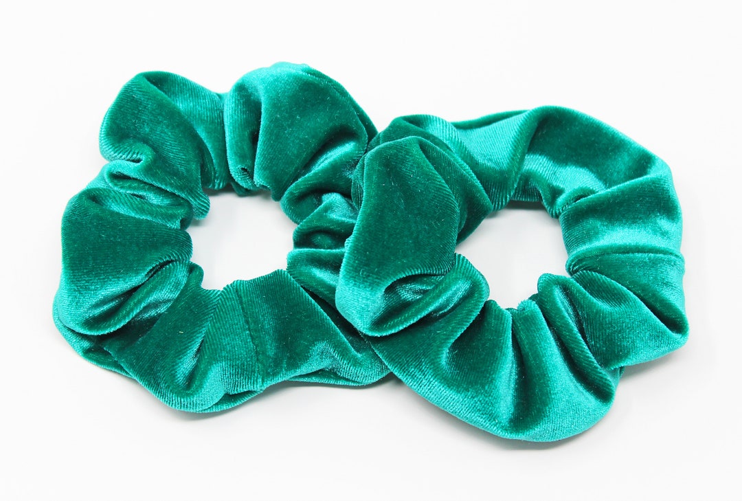 Scranchy Seagreen Velvet Hair Scrunchie, Hair Tie, Gentle Hair Elastic, Hair ...
