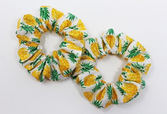 Pineapple Print Hair Scrunchie, Scrunchy, Top Knot, Hair Tie  display picture 2