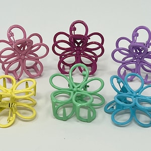 Colorful small hair clip,trendy cute hallow metal hair claws,flower daisy ponytail clips,clamps for girls accessory,birthday gift