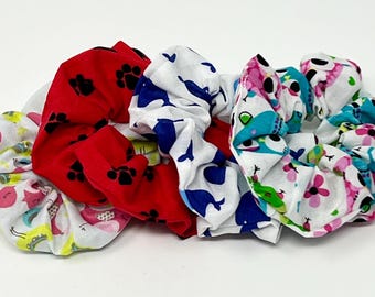 Elastico per capelli con stampa di balena, elastico per capelli, elastico delicato per capelli, accessorio per capelli e bomboniera o regalo fatto a mano, elastico per capelli per bambini, un elastico per capelli