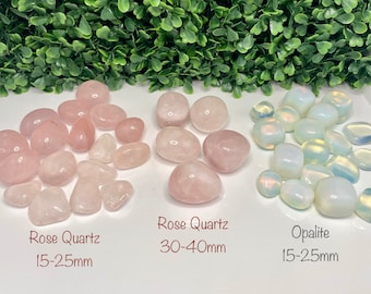 1x Crystal/Gemstone Tumbled Stones, Rose Quartz,Citrine, Amethyst, Clear Quartz, Opalite, Tourmaline, Smokey Quartz,  African Turquoise