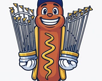 Dodger Dog Sticker – LA Baseball Vinyl Sticker