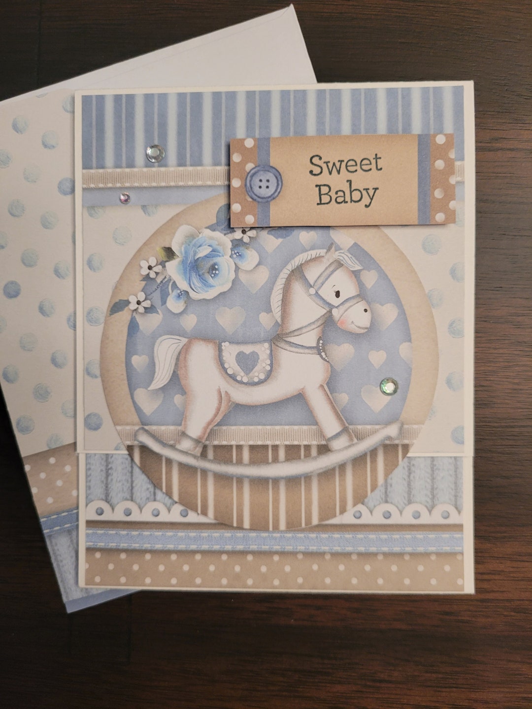 Handmade Congratulations Baby Boy Card/gift Card Holder Etsy