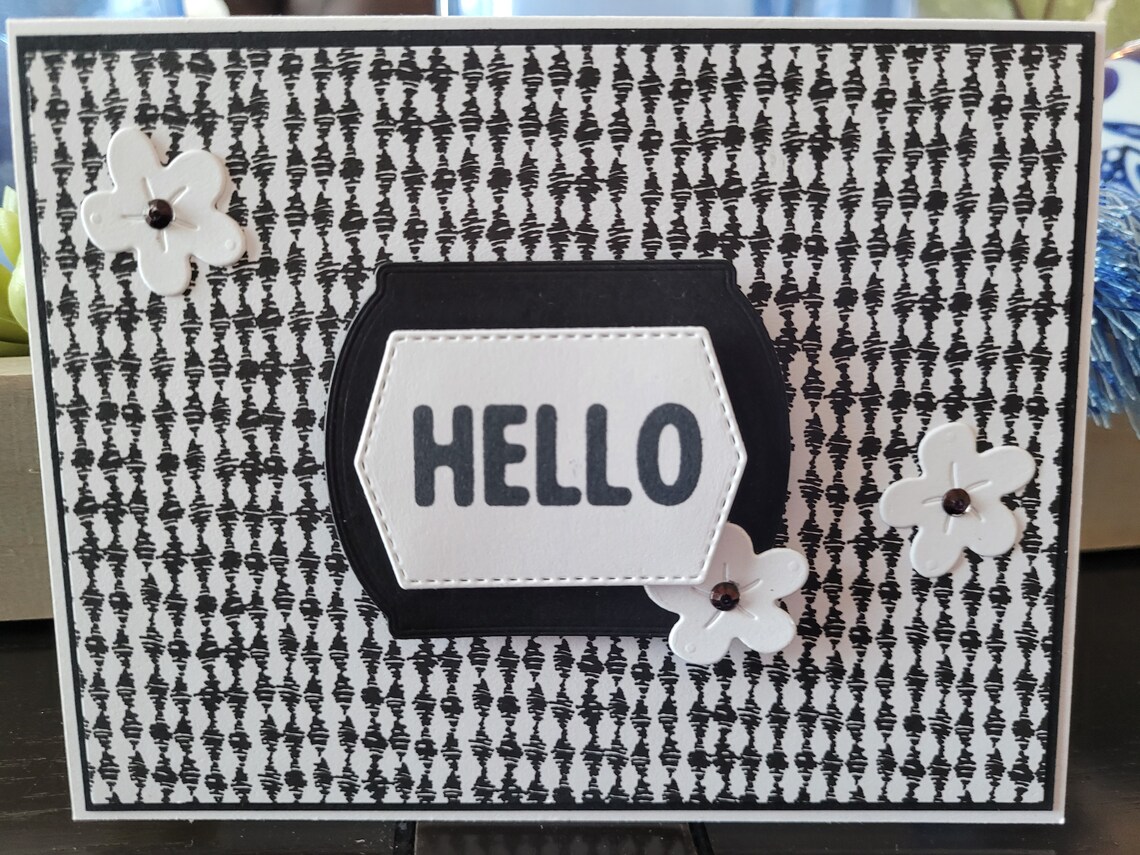 Handmade Black &amp; White Notecards - Blank Inside, Set of 4 - Etsy