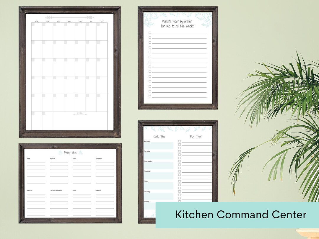 Kitchen Command Center Printables Digital Command Center - Etsy