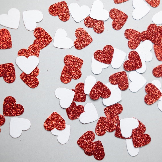 Red Sparkle Heart Confetti | .3oz