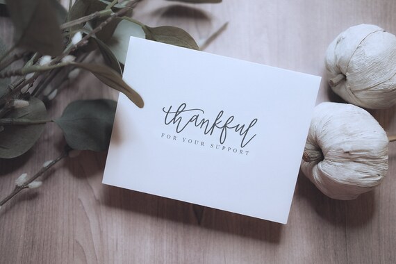 Hand Lettered Stamp | Thankful Stamp | Thankful  for your support stamp