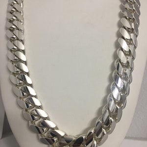 Pure Solid 999 Silver cuban Link 