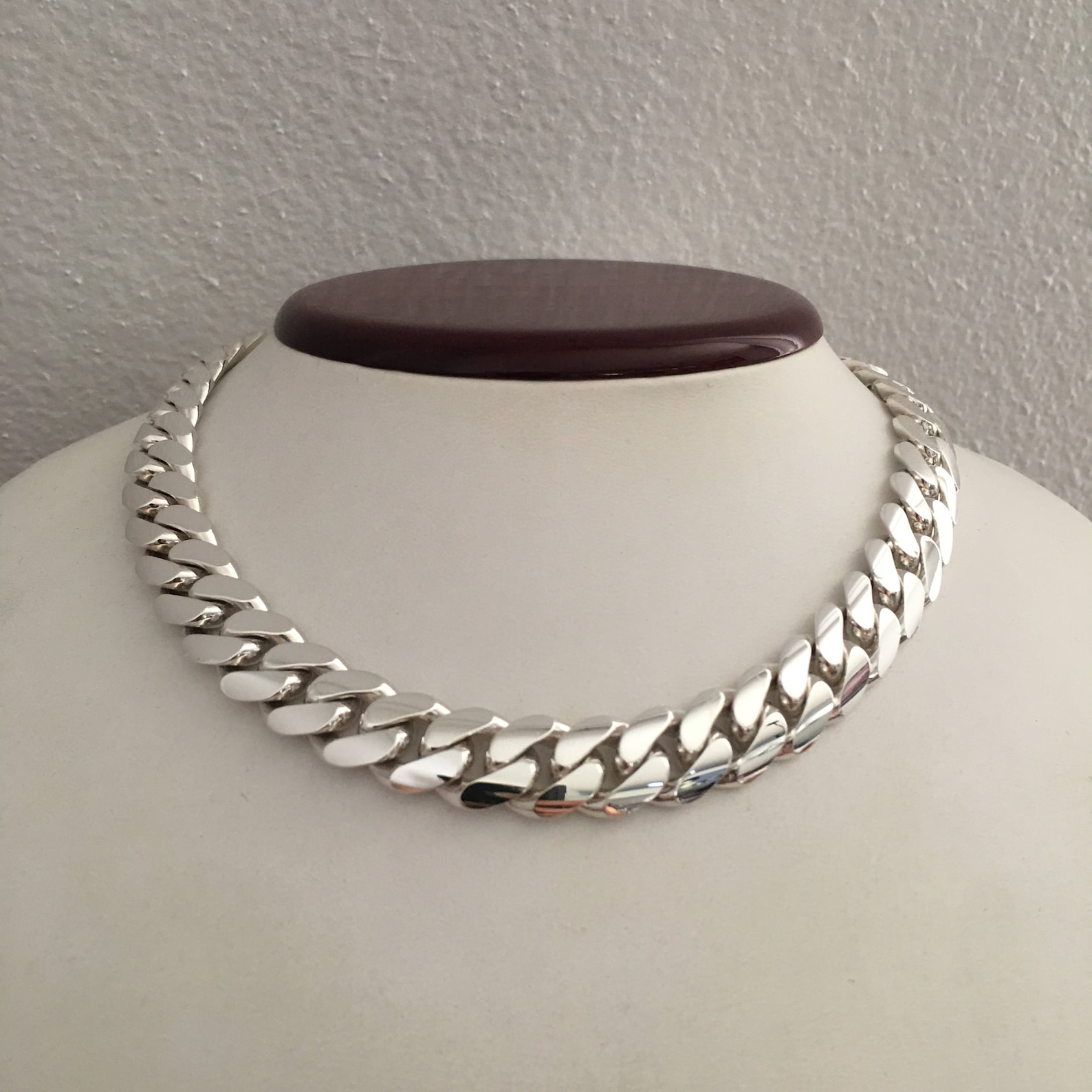 12mm pure solid silver 999 hand made cuban link chain 142.4 | Etsy