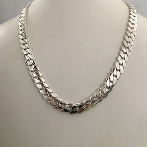 10mm 16 inch solid silver hand made cuban link