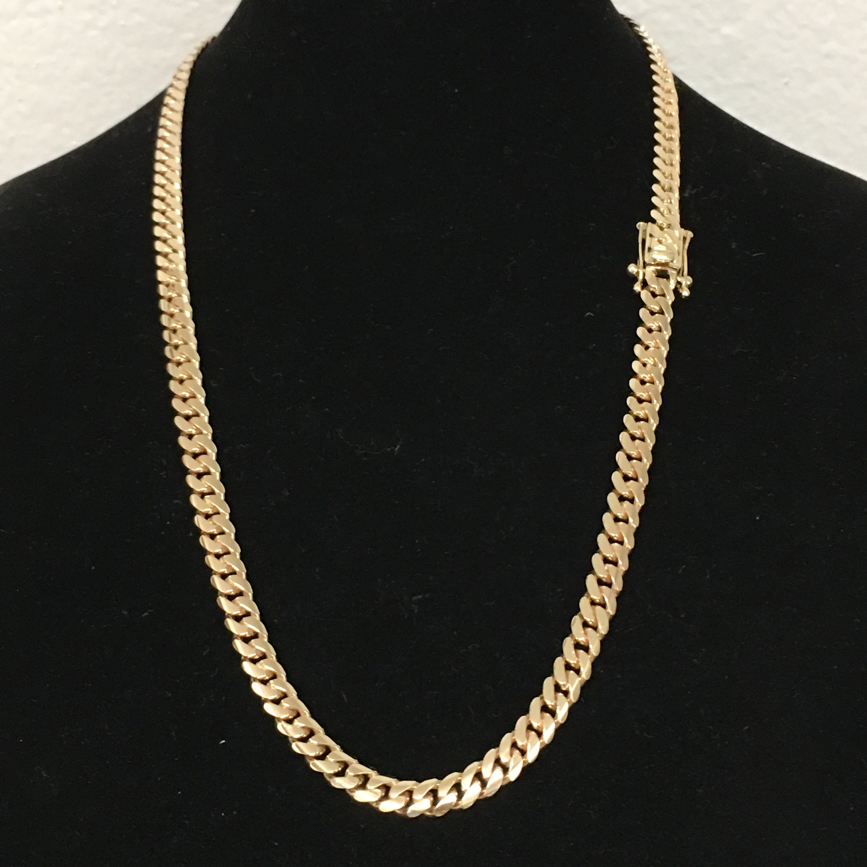 6.8mm Hand Make 23in Solid 14k Gold Cuban Link Necklace 80 Grams Etsy Canada