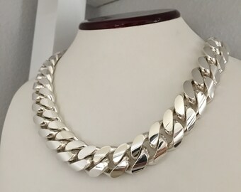 Pure Solid 999 Silver Cuban Link 