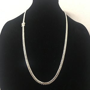 5mm 26in 999 pure solid silver hand made cuban link necklace