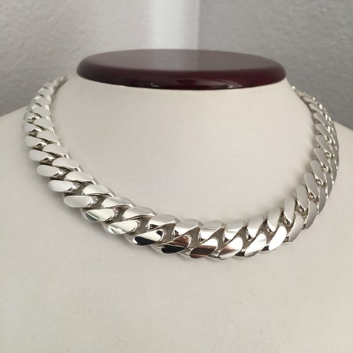 18mm 18inch Hand Made Pure Solid 999 Silver Cuban Link - Etsy