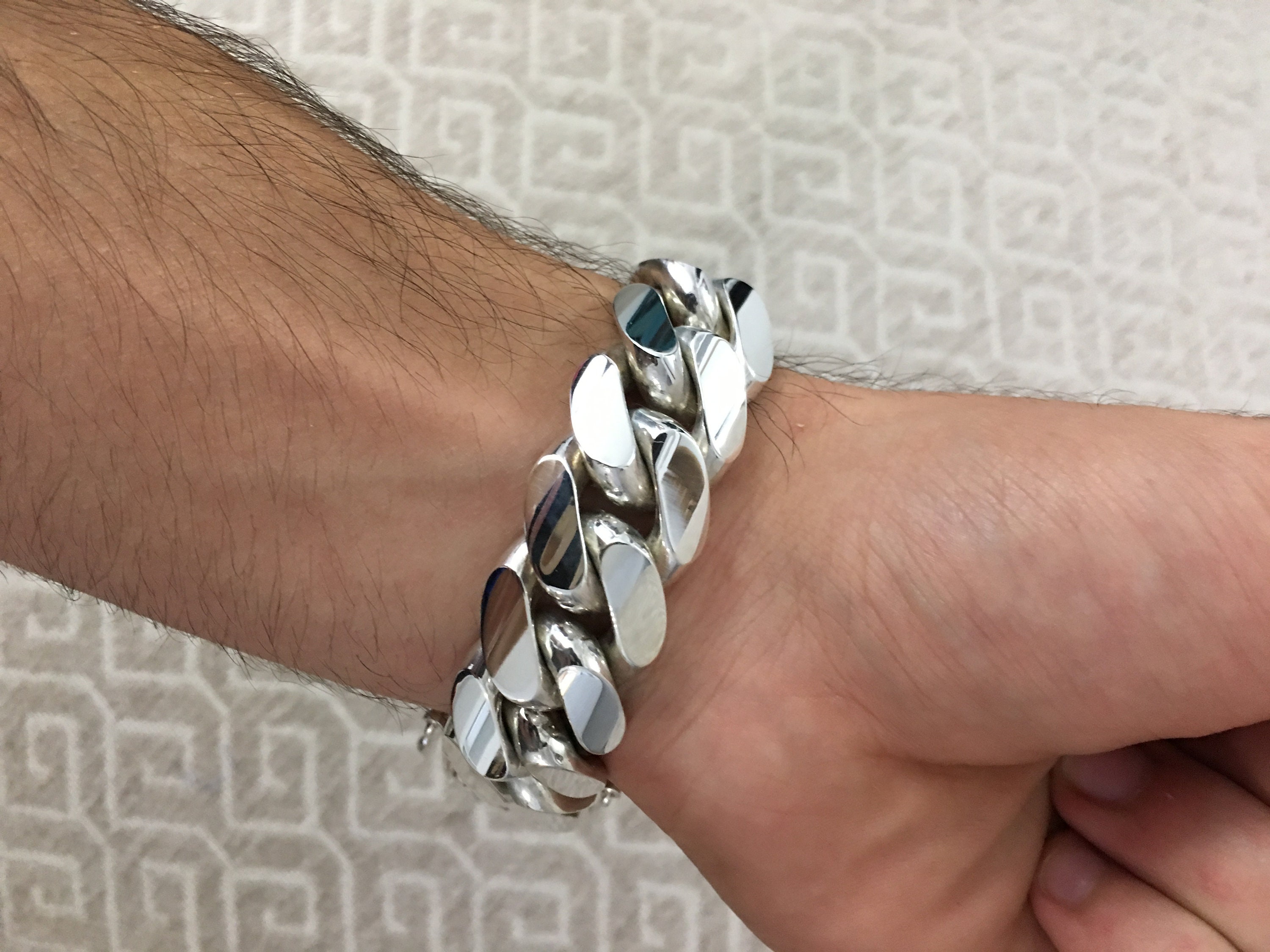 Silver LV Cuban Bracelet – Kimberly May