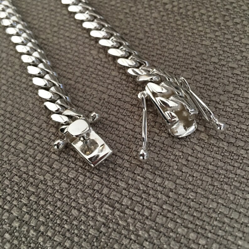 8mm20inch999 Pure Solid Silver Hand Made Cuban Link Chain - Etsy