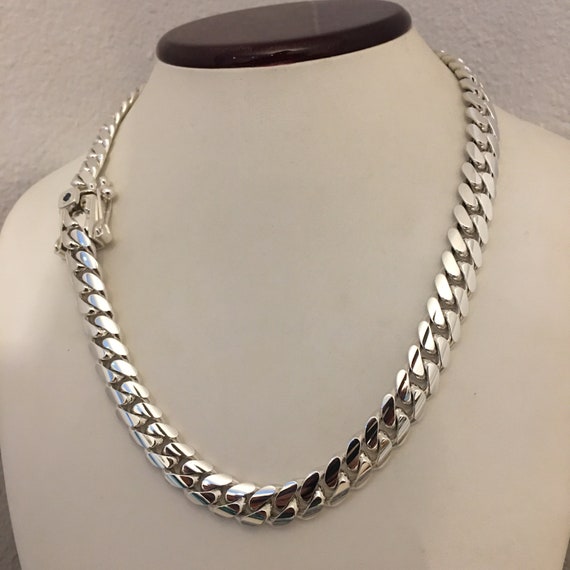 10mm 999 Pure Solid Silver 21 Inches Hand Made Cuban Link