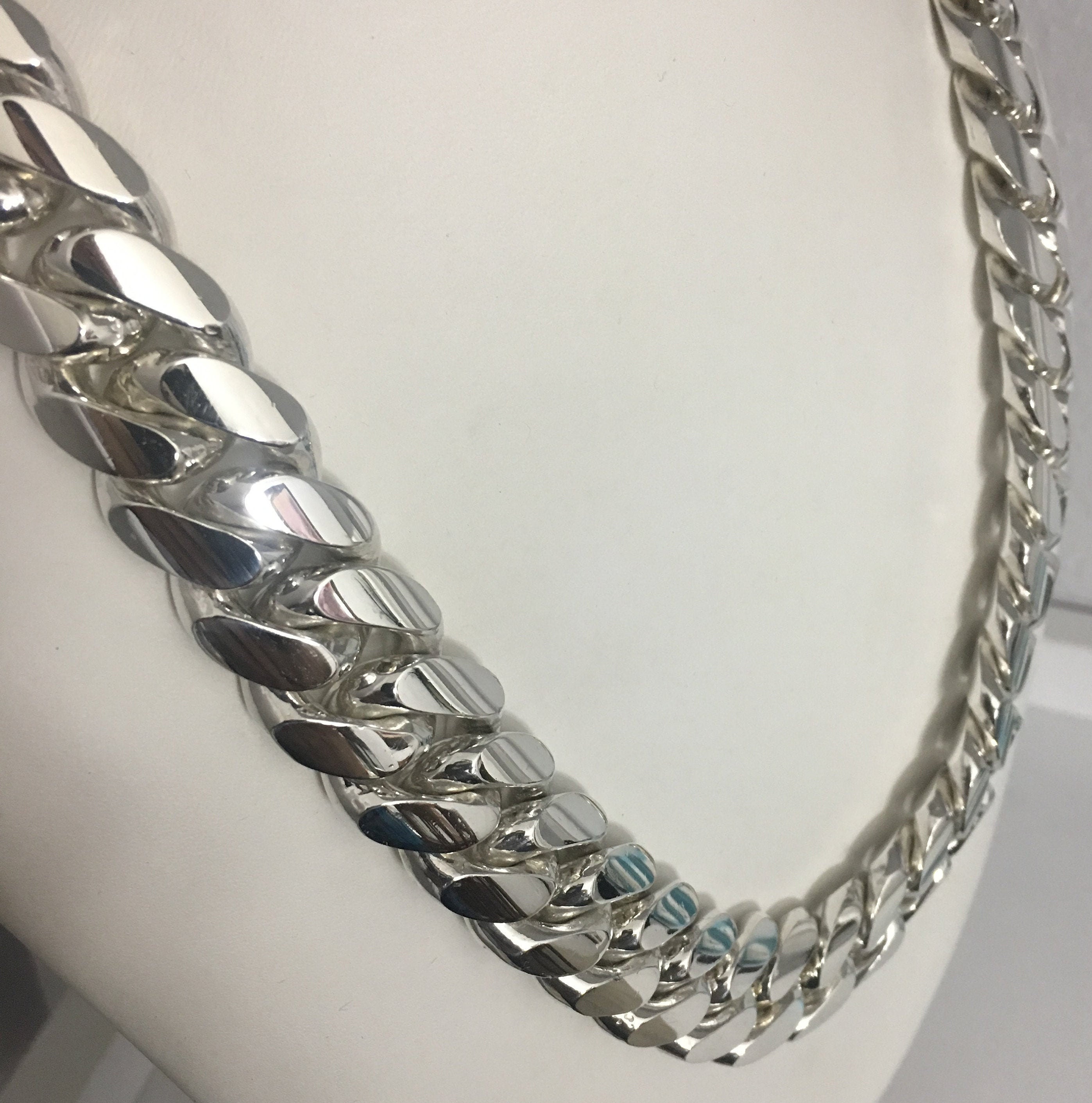 19mm silver cuban link deals